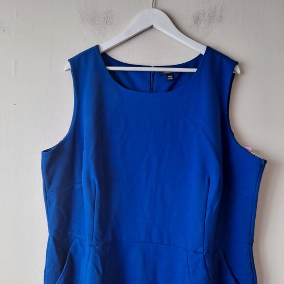 Set of 2 Lands' End Sleeveless Sheath Dress Blue & Olive Green Women's Size 24W - Picture 11 of 16